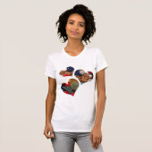 Gingergread Mannen Hearts T-shirt (Voorkant volledig)