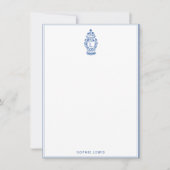 GingerJar Chinoiserie | Monogram L | Note-Kaart Kaart (Voorkant)