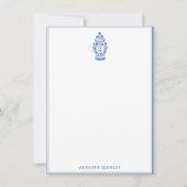 GingerJar Chinoiserie | Monogram Q | Note-Kaart Kaart (Voorkant)