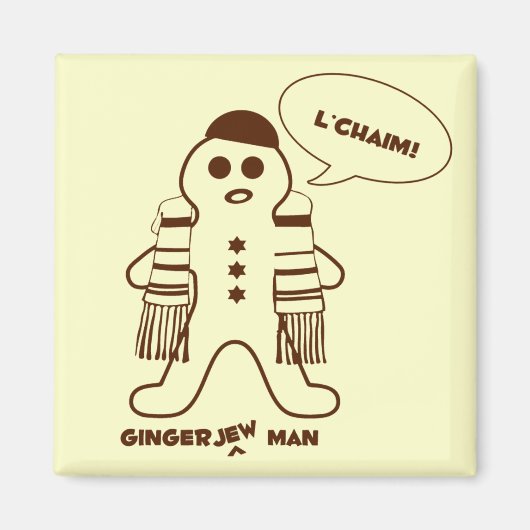 Gingerjew-Man Magneet (Voorkant)