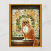 Gingerkatten met Victoriaans gekleurd briefkaart v (Voorkant)