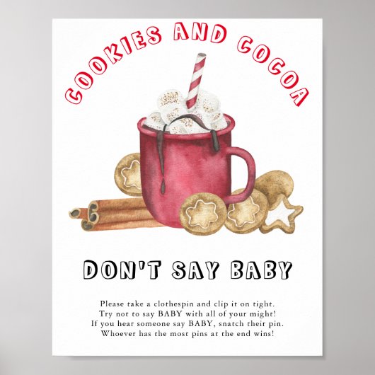 Gingerkoekjes met cacao - zeg het niet tegen de ba poster (Voorkant)