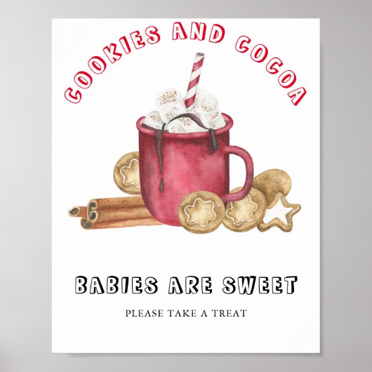 Gingerkoekjes met cacaobabies zijn zoet poster (Voorkant)