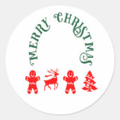 Gingerkoekman Ronde Sticker (Voorkant)