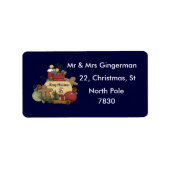 Gingerman Kerstmis Etiket (Voorkant)