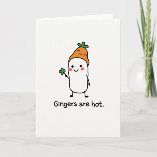 Gingers Are Hot Fun Card Kaart (Voorkant)