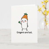 Gingers Are Hot Fun Card Kaart (Gele Bloem)