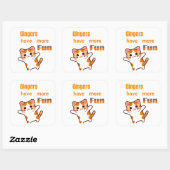 Gingers hebben meer plezier! vierkante sticker (Vel)