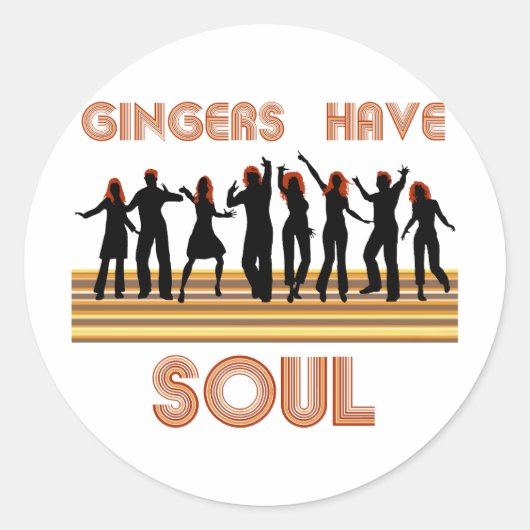 Gingers hebben Souls Train Ronde Sticker (Voorkant)
