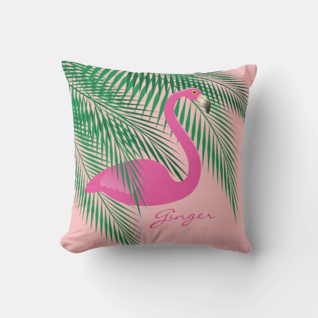 Ginger's koraal Flamingo Pillow Kussen (Voorkant)