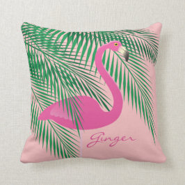 Ginger's koraal Flamingo Pillow Kussen