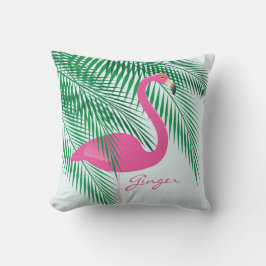 Ginger's Mint Flamingo Pillow Kussen