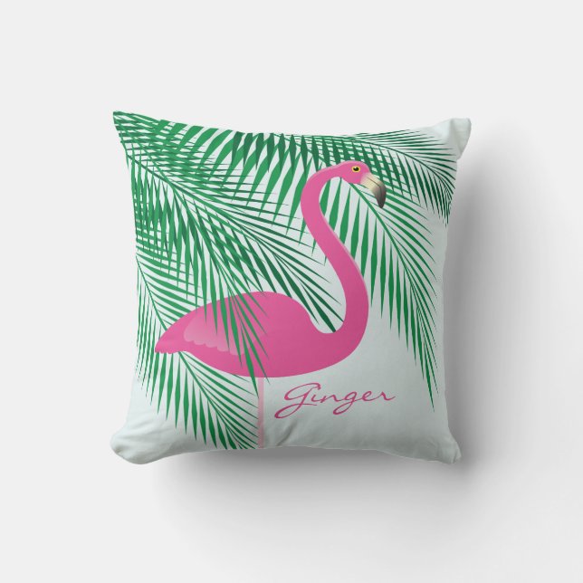 Ginger's Mint Flamingo Pillow Kussen (Voorkant)