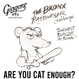 Ginger's NYC Mouseteria "Ben je kat genoeg?" Kom