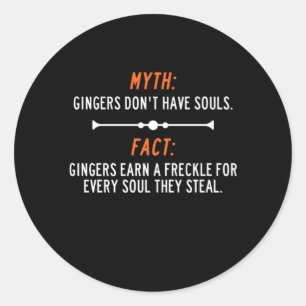 Gingers Redhead Red Hair Redhead Ginger Gift Ronde Sticker