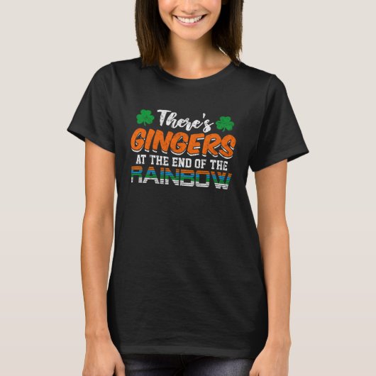 Gingers Regenbogen Ierse trots St. Patrick Drinken T-shirt (Voorkant)