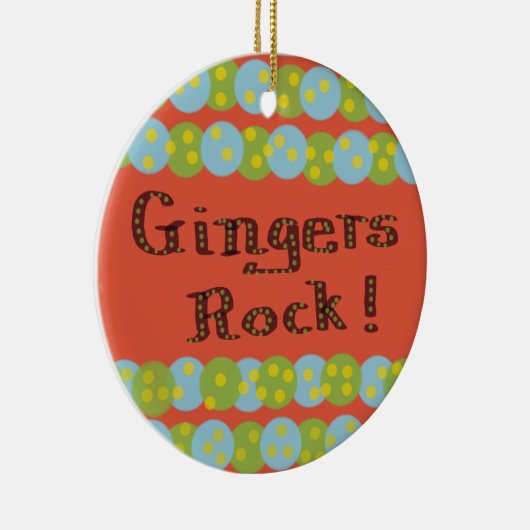 "Gingers Rock!" Keramische ornament (Rechts)