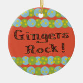 "Gingers Rock!" Keramische ornament (Voorkant)