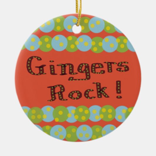 "Gingers Rock!" Keramische ornament (Voorkant)