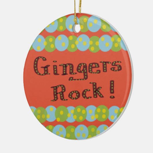 "Gingers Rock!" Keramische ornament (Links)