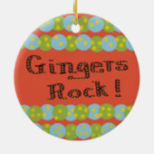 "Gingers Rock!" Keramische ornament (Achterkant)