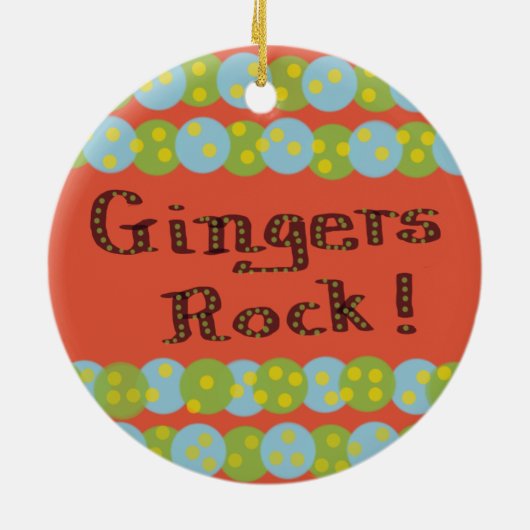 "Gingers Rock!" Keramische ornament (Achterkant)