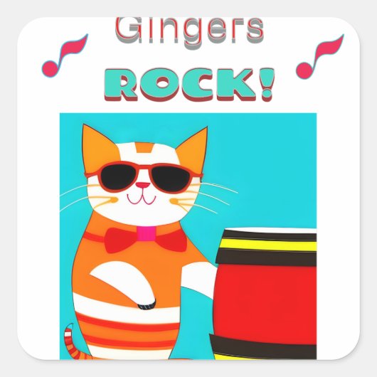 Gingers Rock! Sticker (Voorkant)
