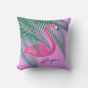 Ginger's roze en Paarse Flamingo Pillow Kussen