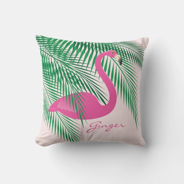 Ginger's roze Flamingo Pillow Kussen (Voorkant)