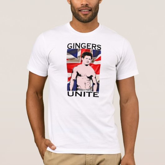 GINGERS UNITE PRINCE HARRY UK ROYAL GINGER T-SHIRT (Voorkant)