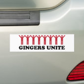 Gingers verenigen bumpersticker (Op auto)