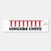 Gingers verenigen bumpersticker (Voorkant)