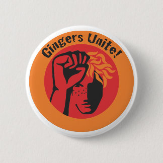 Gingers verenigen! ronde button 5,7 cm