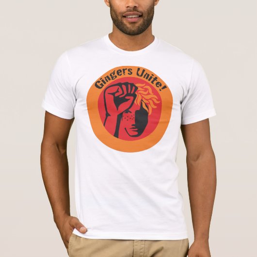 Gingers verenigen! t-shirt (Voorkant)