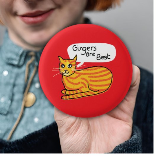 Gingers zijn de beste dwergkattenliefhebbers ronde button 3,2 cm