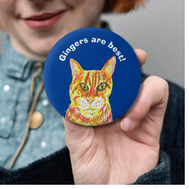Gingers zijn de beste gemberkat roodkoptabletjes ronde button 5,7 cm