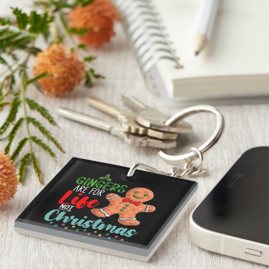 Gingers zijn niet alleen voor kerstmis maar voor h sleutelhanger (Voorkant Rechts)