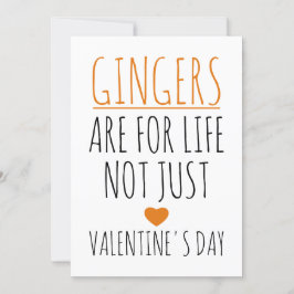 Gingers zijn voor het leven en niet alleen Valenti Feestdagenkaart