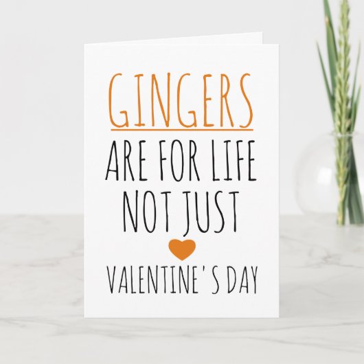 Gingers zijn voor het leven en niet alleen Valenti Kaart (Voorkant)
