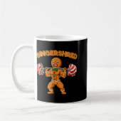 Gingershred Bodybuilder Grappige Gemberkoek Man We Koffiemok (Links)