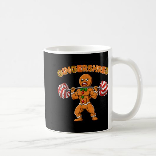 Gingershred Bodybuilder Grappige Gemberkoek Man We Koffiemok (Rechts)