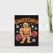 Gingershred Christmas Gym Workout Funny Gingerbrea Kaart (Voorkant)