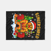 Gingershred Funny Gingerbread Man Gym Bodybuilding Fleece Deken (Voorkant (Horizontaal))