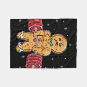 Gingershred Funny Gingerbread Man Gym Bodybuilding Fleece Deken (Voorkant (Horizontaal))
