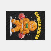 Gingershred Funny Gingerbread Man Gym Bodybuilding Fleece Deken (Voorkant (Horizontaal))