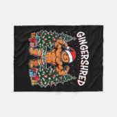 Gingershred Funny Gingerbread Man Gym Bodybuilding Fleece Deken (Voorkant (Horizontaal))
