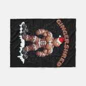 Gingershred Funny Gingerbread Man Gym Bodybuilding Fleece Deken (Voorkant (Horizontaal))