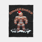 Gingershred Funny Gingerbread Man Gym Bodybuilding Fleece Deken (Voorkant)