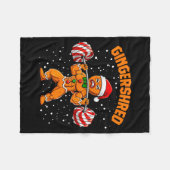 Gingershred Funny Gingerbread Man Gym Bodybuilding Fleece Deken (Voorkant (Horizontaal))