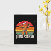 Gingershred Funny Gingerbread Man Gym Bodybuilding Kaart (Gele Bloem)